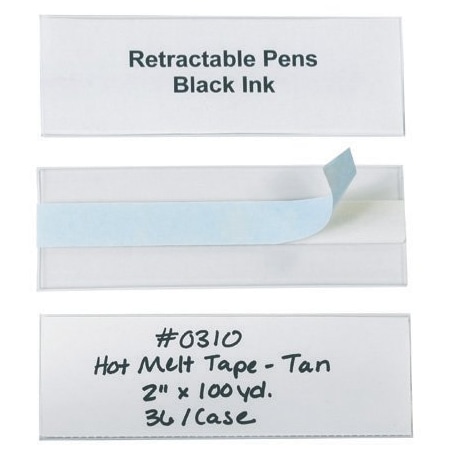 Bsc Preferred 2 x 6'' Hol-Dex Self-Adhesive Plastic Label Holders, 12PK BUY00021302